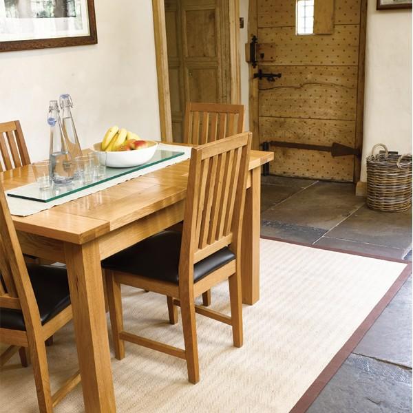 Tapis rectangulaire en fibres de jute Herringbone