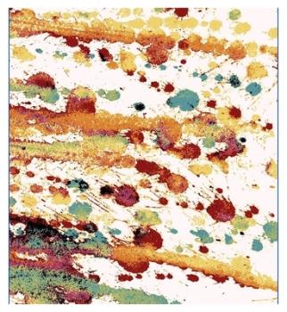 Tapis de salon multicolore design LAOS