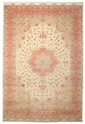 Tapis Tabriz 50 Raj avec de la soie 348x504 Tapis
