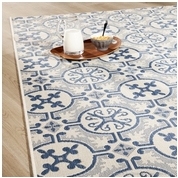Tapis 100% polypropylène effet sisal carreaux de c
