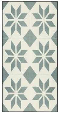 Tapis de cuisine carreaux de ciment 50x80cm en vin