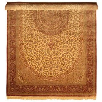 Tapis Ghom soie signé: Shirazi 386x600 Tapis Persa