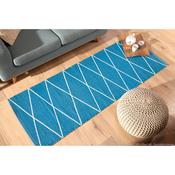 Tapis plastique tissé main rendu coton motif losan