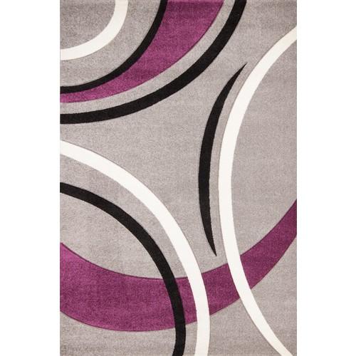 Tapis de salon en polypropylène argenté HAVANNA II