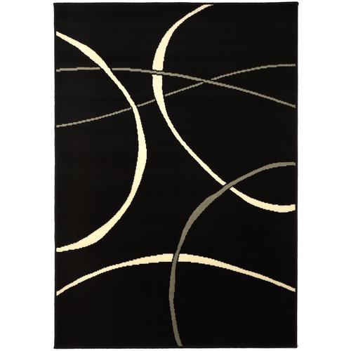 Tapis poil ras Swing Noir 120x170 cm - Tapis poil