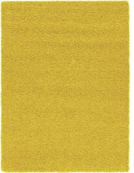 Tapis shaggy à poils longs Swirls Jaune 80x150 cm