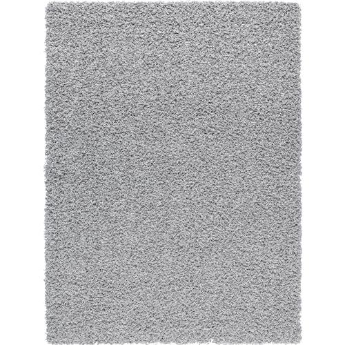 Tapis shaggy à poils longs Swirls Gris 60x60 cm -