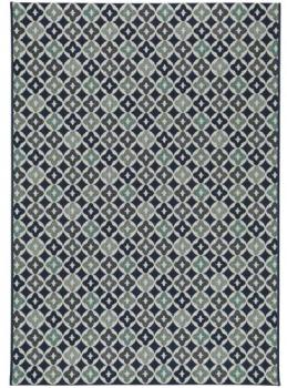 Tapis dextérieur Capri Bleu 80x150 cm - Tapis out
