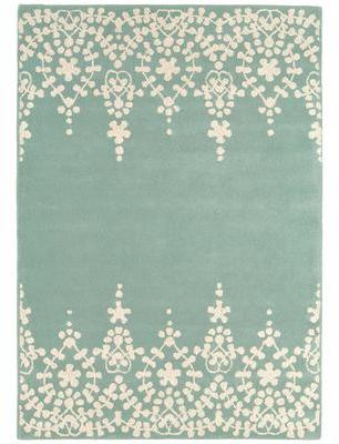 Tapis en laine Metrix Miroir Bleu 80x150 cm - Tapi