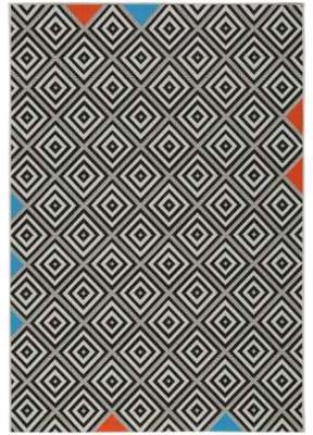 Tapis dextérieur Capri Bleu/Orange 80x150 cm - Ta
