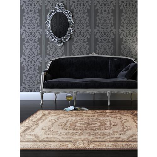 Tapis poil ras Frencie Aubusson Beige 240x340 cm -