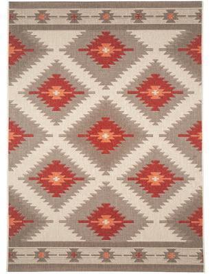 Tapis dextérieur Capri Kilim Rouge 140x200 cm