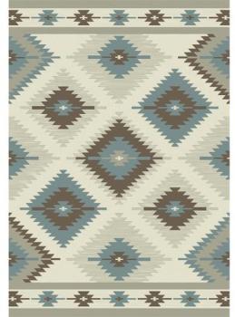 Tapis dextérieur Capri Kilim Marron 80x150 cm - T