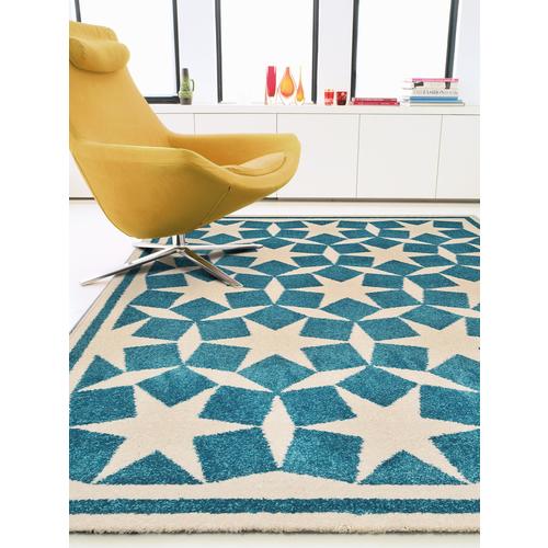 Tapis poil ras Anis Bleu 80x150 cm - Tapis poil co