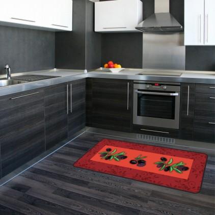 Tapis de cuisine olives 50x120 cm