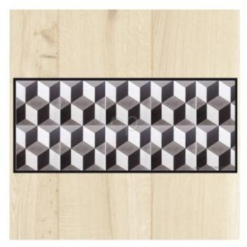 Tapis de cuisine carreaux ciment géométrique 65x20