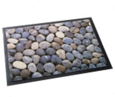 Tapis anti-poussière motif galets