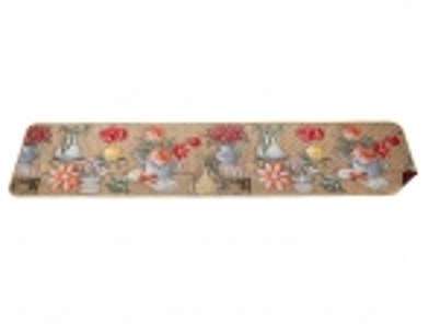 Tapis jacquard motif fleurs