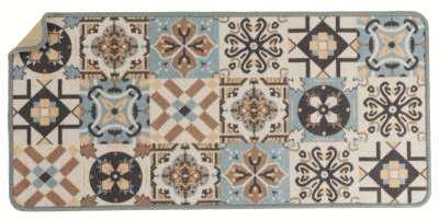 Tapis cuisine motif carreaux de ciment