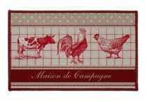 Tapis cuisine deco imprimé poule