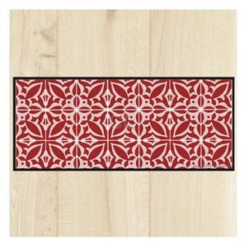 Tapis cuisine carreaux vintage sienne 50x150 cm
