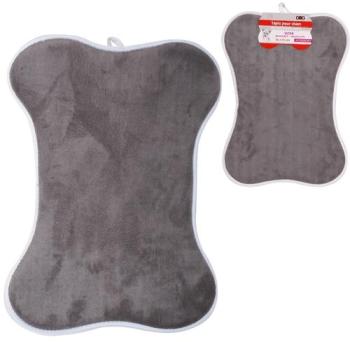 Tapis Pour Chien Décor Os Coton Molletonné Gris Tapis Pour Chien Décor Os
