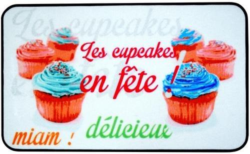 Tapis De Cuisine Design Gourmand Les Cupcakes En Fête Tapis De Cuisine Design Gourmand