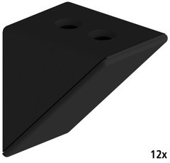 Taquet dassemblage double noir - lot de 12 pièces