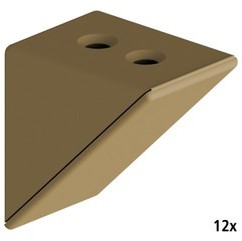 Taquet dassemblage double beige - lot de 12 pièce