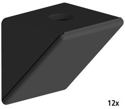 Taquet dassemblage simple noir - lot de 12 pièces