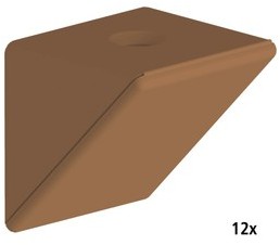 Taquet dassemblage simple caramel - lot de 12 piè