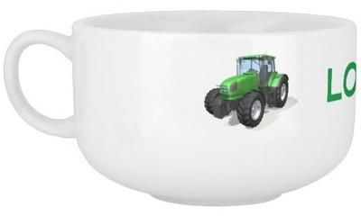 Tracteurs verts personnalisés de ferme Mug À Soupe
