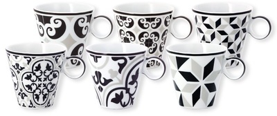 Coffret 6 Tasses à café en porcelaine 15cl