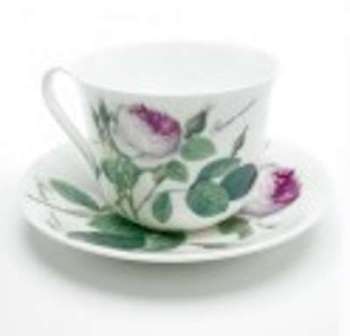 Tasse à thé déjeuner redouté rose Tasse à thé déjeuner redouté