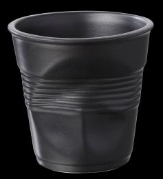 Gobelet froissé Espresso Revol 8 cl noir mat
