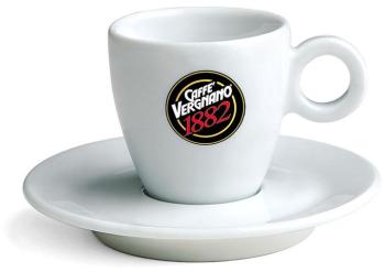 6 tasses blanches en porcelaine pour Expresso Caff
