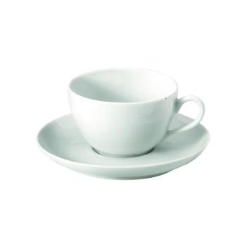 Tasse & soucoupe 18 cl en porcelaine blanche Ceci