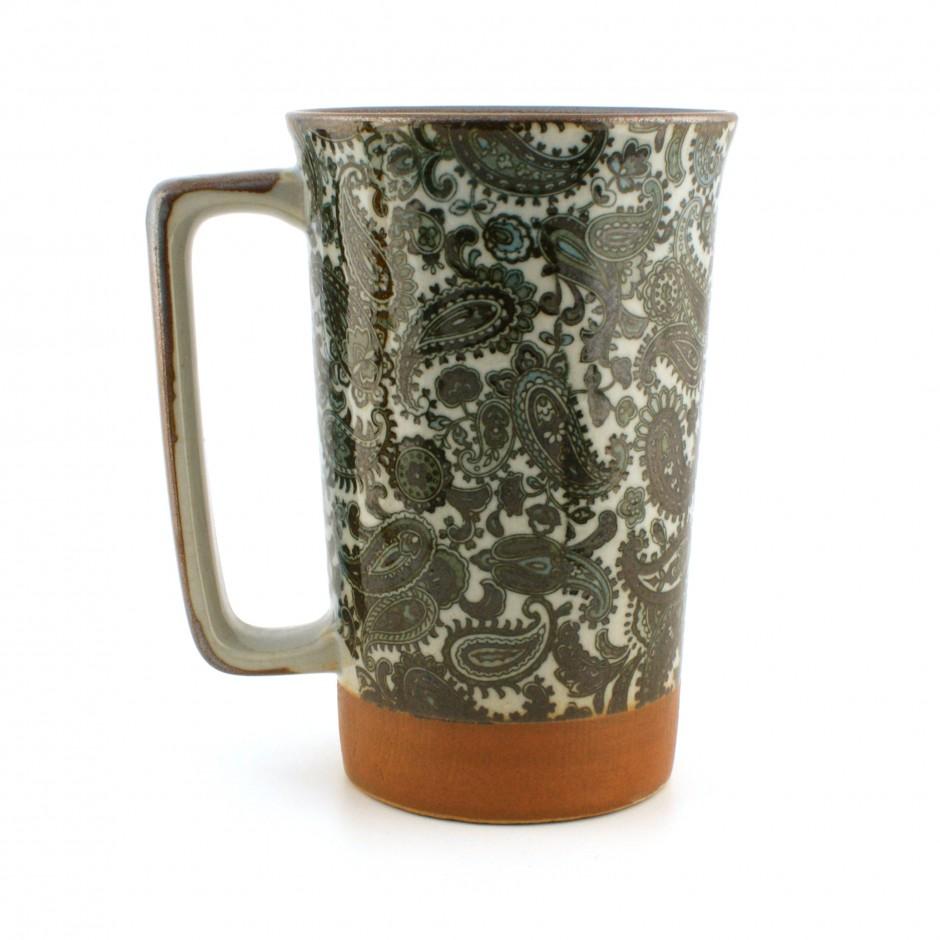 Mug japonais à thé en céramique imprimé indien CYS