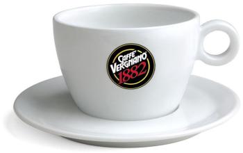 6 tasses en porcelaine blanche pour Chocolat Caffè