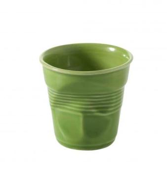 Gobelet froissé café Revol 12 cl vert lime