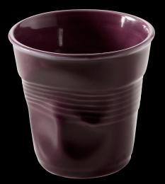 Gobelet froissé Espresso Revol 8 cl aubergine