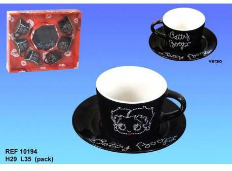 Service à café Betty Boop Strass
