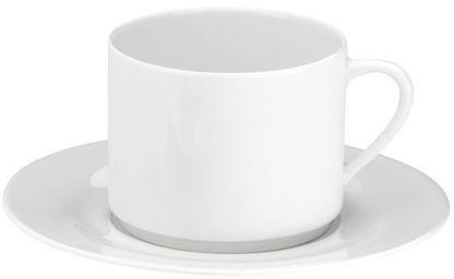 Soucoupe à déjeuner blanche 16,4cm en porcelaine -