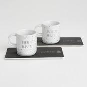 Tasse + plateau café gourmand porcelaine - Une pet