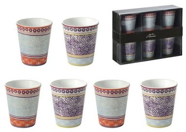 Tasse expresso en porcelaine Voyage (par 6) Jardin