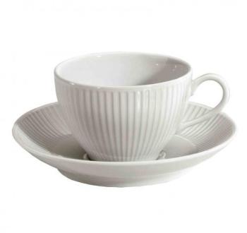 Tasse & soucoupe déjeuner 29 cl en porcelaine blan
