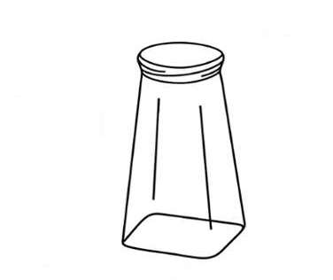 Salière Poivrière carrée petit format de remplacem