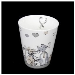 Tasse à café Famille de chats