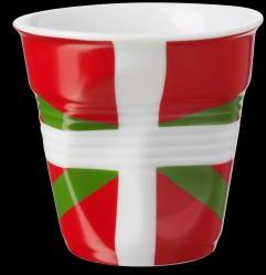Gobelet froissé Espresso Revol 8 cl drapeau Basque Gobelet froissé Espresso Revol