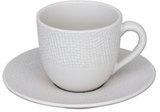 Tasse à café 12cl soucoupe en grès - Lot de 6 VESUVIO Tasse à café 12cl soucoupe